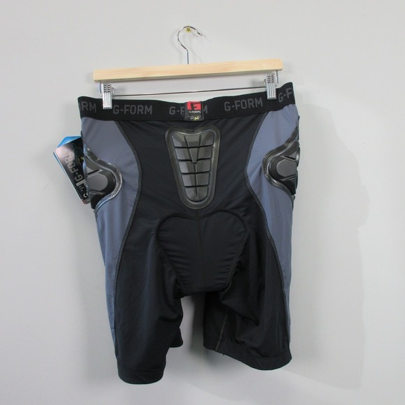 G-Form Pro-X Spark Run Bike Compression Shorts Men XL Gray Padded Cycling 334 - Picture 2 of 11